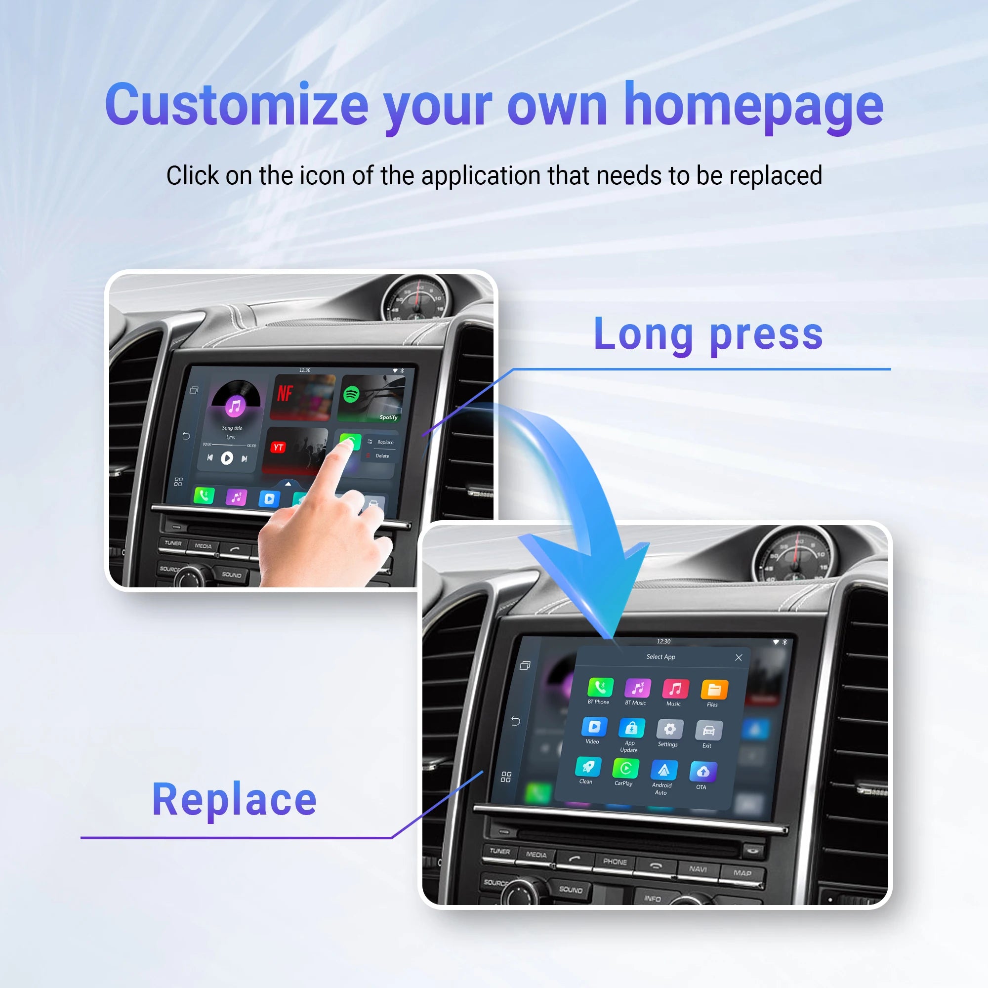OTTOCAST Play2Video Pro Wireless CarPlay Android Auto Adapter for Youtuber for NetFlix Car Accessories for Lada HAVAl HYUNDRI