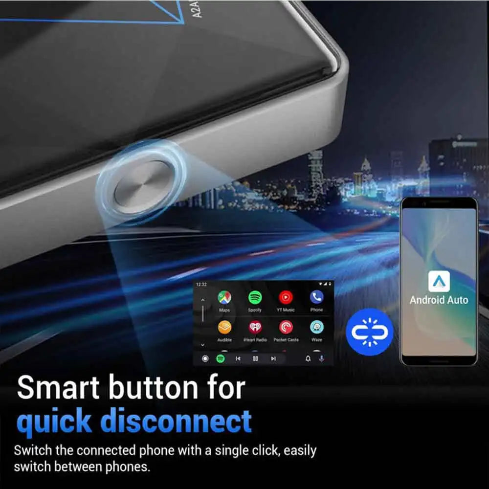 OTTOCAST A2Air Pro Wireless Android Auto Adapter for Android 14 Phone Car Accessories for Kia VW Audi Ford Benz  Chery Chevrolet