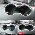 For Chevrolet Camaro 2017-2022 Accessories Carbon Fiber Interior Car Central Cup Holder Gasket Decorative Sticker Trim Cover