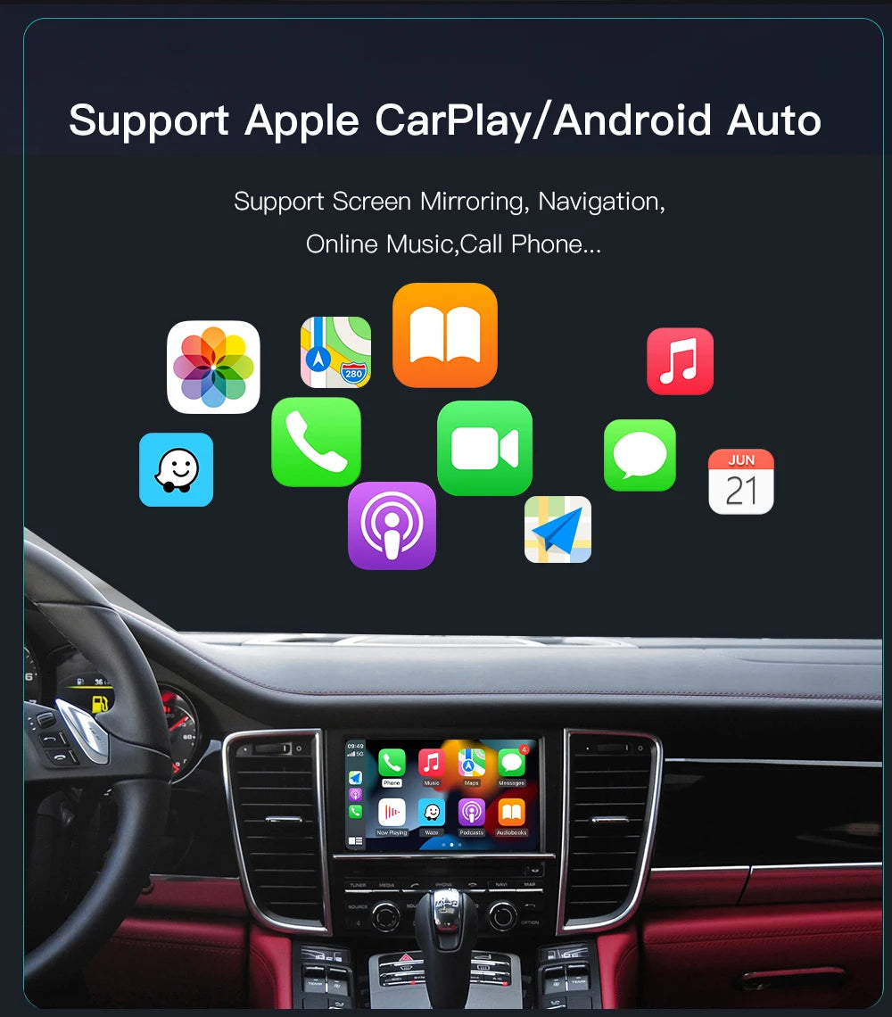 AUTOABC Wireless Carplay Module for Porsche PCM3.1 Cayenne Macan 911 Panamera Bosxter Android Auto Car Accessories Airplay carp