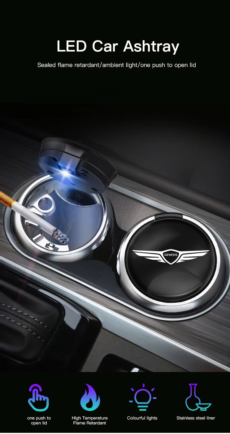 car ashtray accessories for vehicles Car novelty for Genesis G80 GV70 GV80 GV60 G70 Essentia Neolun G90 GV90 X