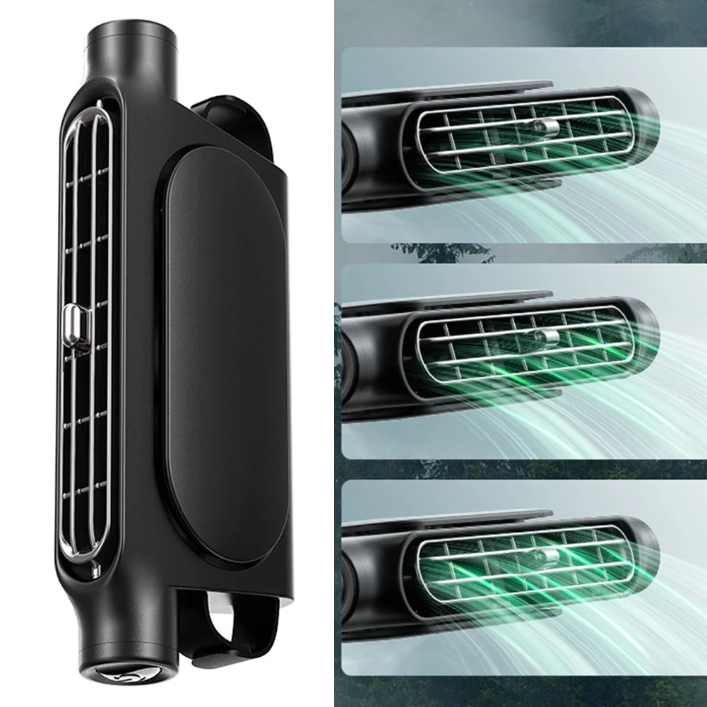 Car Headrest Cooling Air Fan 3 Speeds Adjustable Car Seat Cooling Fan USB Powered Rear Seat Ventilator Summer Car Accessories
