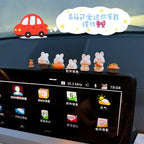 Car interior accessories, car center console decorations, cute bunny car accessories, electric vehicle accessories