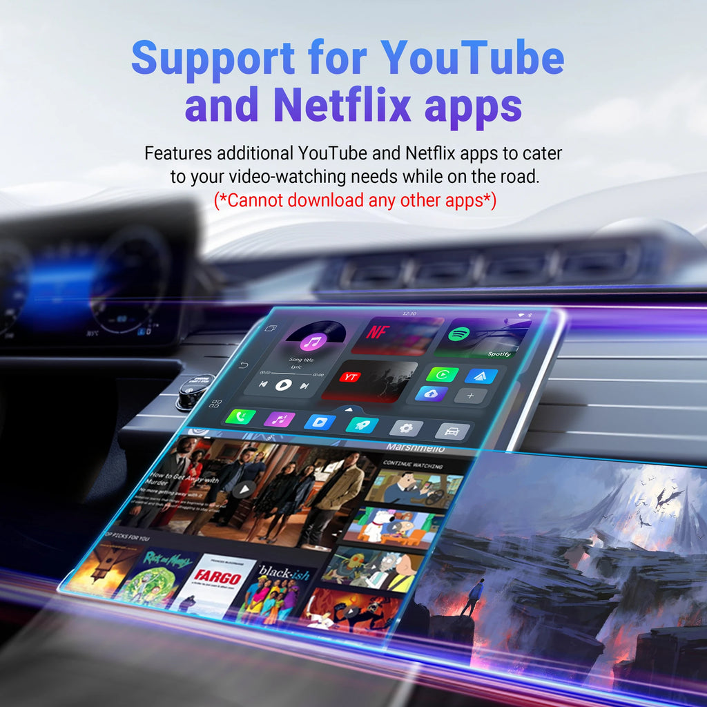 OTTOCAST Play2Video Pro Wireless CarPlay Android Auto Adapter for Youtube for Netflix for IP TV Car Accessories for Kia Toyota