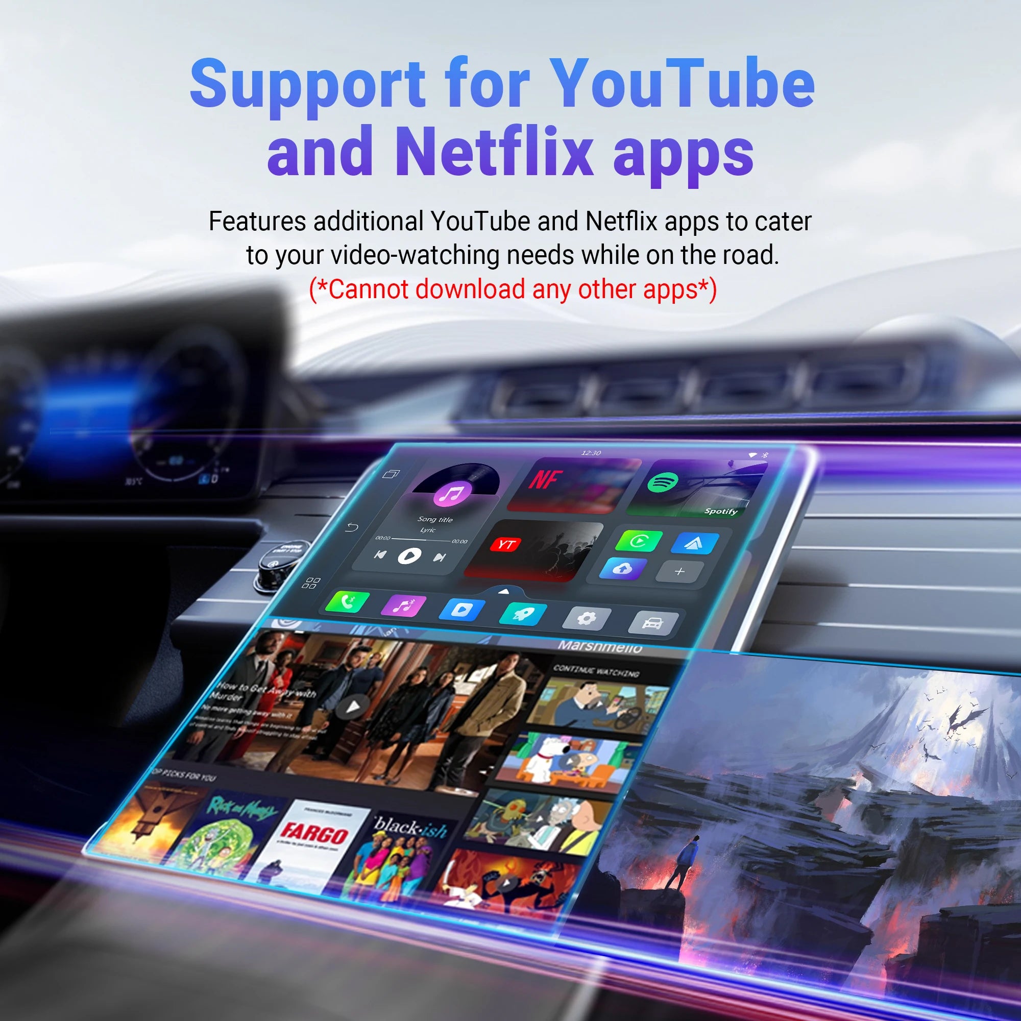 OTTOCAST Play2Video Pro Wireless CarPlay Android Auto Adapter for Youtube for Netflix for IP TV Car Accessories for Kia Toyota