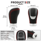 Car PU Leather 5 Speed Shifter Lever With Gear Knob Manual Transmission Replaceable Cap Cover Gear Shift Knob Car Accessories