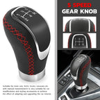 Car PU Leather 5 Speed Shifter Lever With Gear Knob Manual Transmission Replaceable Cap Cover Gear Shift Knob Car Accessories