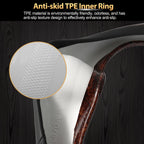 15'' Wood Grain Steering Wheel Cover Leather Breathable Non-slip Car Accessories