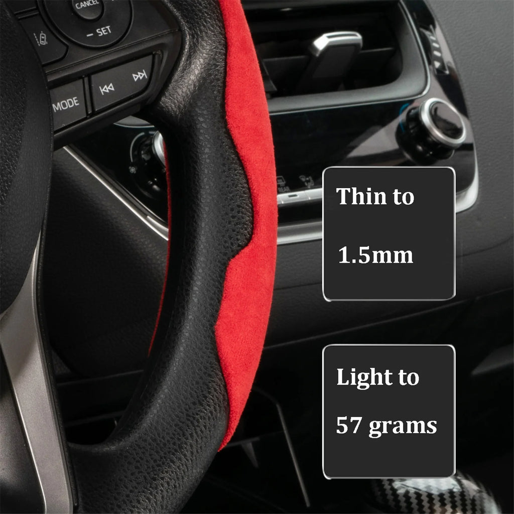 1Pair Universal Car Steering Wheel Cover Booster Anti Slip Suede Leather Steering Wheel Protector for Decoration Car Accessories
