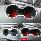 For Chevrolet Camaro 2017-2022 Accessories Carbon Fiber Interior Car Central Cup Holder Gasket Decorative Sticker Trim Cover