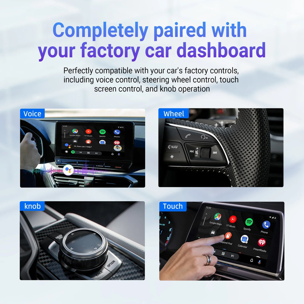OTTOCAST Play2Video Pro Wireless CarPlay Android Auto Adapter for Youtube for Netflix for IP TV Car Accessories for Kia Toyota