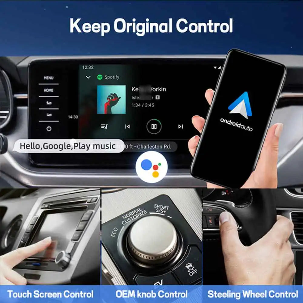 OTTOCAST A2Air Pro Wireless Android Auto Adapter for Android 14 Phone Car Accessories for Kia VW Audi Ford Benz  Chery Chevrolet
