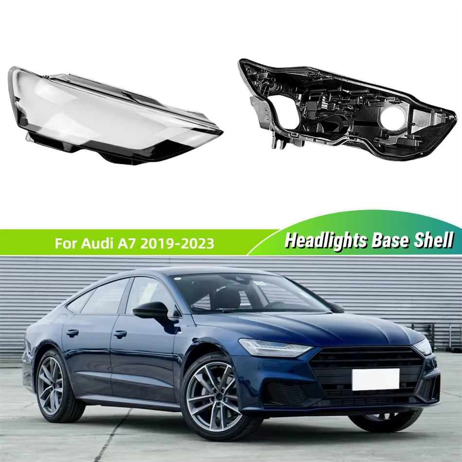 For Audi A7 2019 2020 2021 2022 2023 Car Accessories Base Head Lamp Shell Headlight Accessories Front Headlight Cover