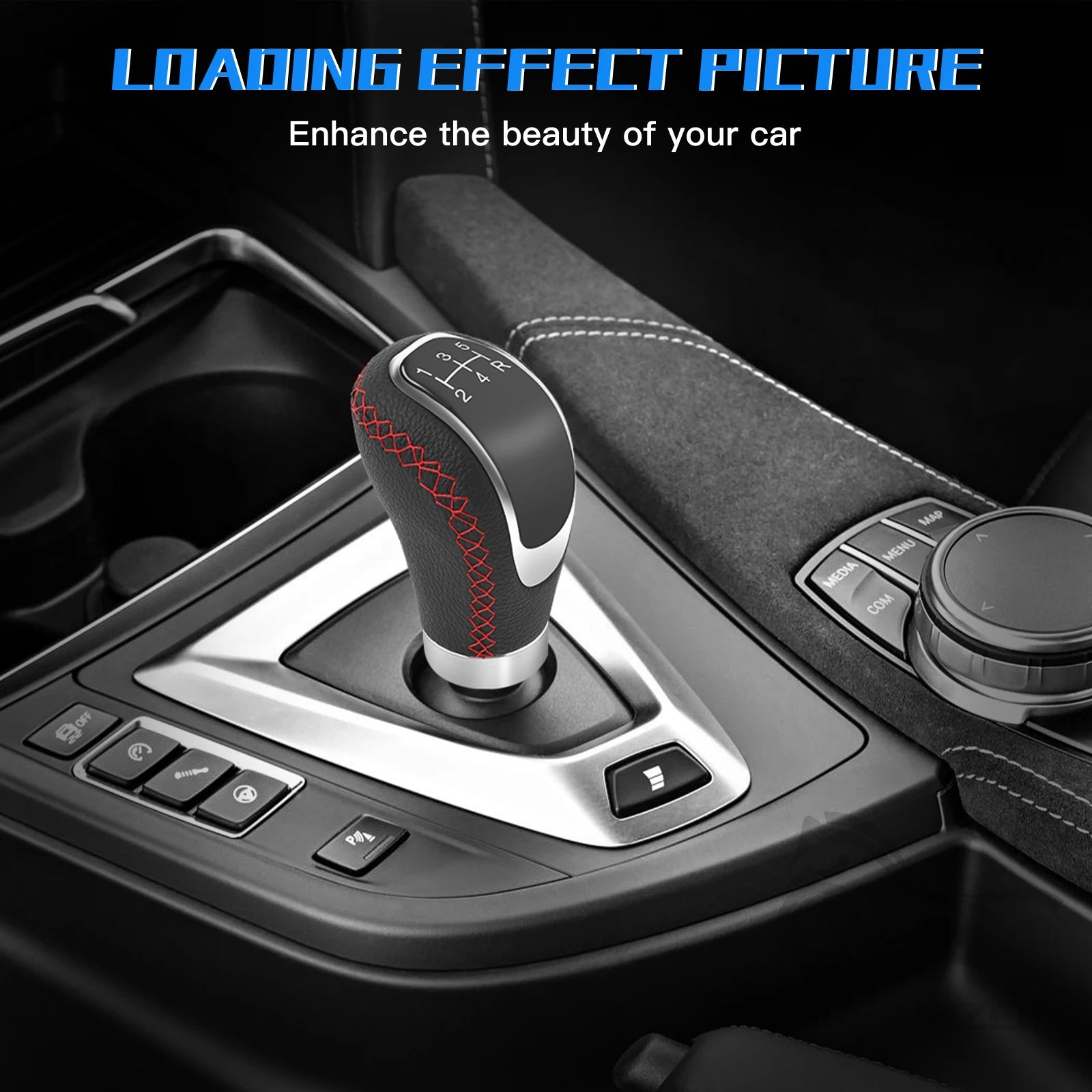 Car PU Leather 5 Speed Shifter Lever With Gear Knob Manual Transmission Replaceable Cap Cover Gear Shift Knob Car Accessories