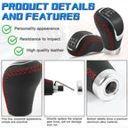 Car PU Leather 5 Speed Shifter Lever With Gear Knob Manual Transmission Replaceable Cap Cover Gear Shift Knob Car Accessories
