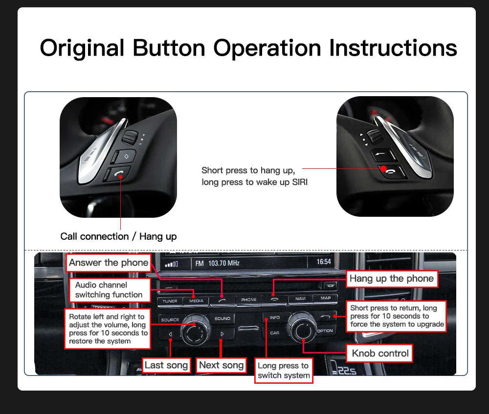 AUTOABC Wireless Carplay Module for Porsche PCM3.1 Cayenne Macan 911 Panamera Bosxter Android Auto Car Accessories Airplay carp