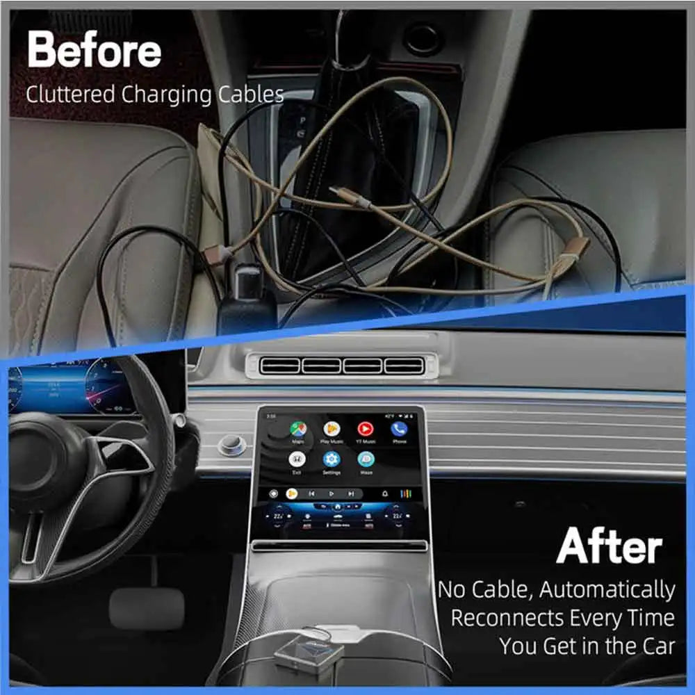 OTTOCAST A2Air Pro Wireless Android Auto Adapter for Android 14 Phone Car Accessories for Kia VW Audi Ford Benz  Chery Chevrolet