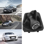 For Peugeot 206 207 307 Citroen C3/C5 PU 5 Speed Gear Shift Knob Shifter Lever Stick Gaiter Boot Cover Car Accessories